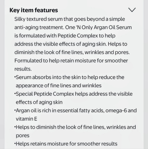 one n only Argan Oil Serum - With Peptide Complex - Picture 6 of 7